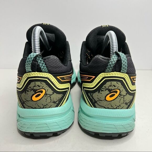 Asics Gel Venture 7 Running Shoes in Black Orange Pop 9 Wide - Picture 4 of 9